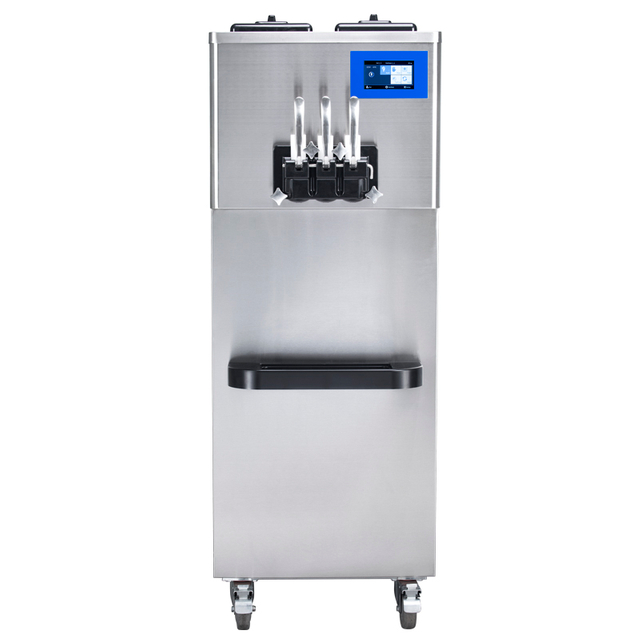 BQ332-Y Máquina de helado suave con modo de espera, alertas de luz baja de mezcla, sistema de jarabe.
